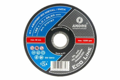 ANDRE TARCZA DO METALU 125 x 1,0mm METAL/INOX ECO LINE