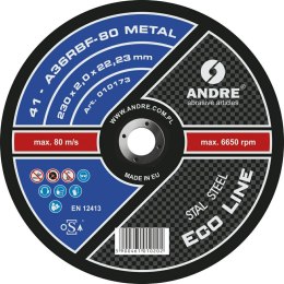 ANDRE TARCZA DO METALU 230 x 2,0mm METAL ECO LINE