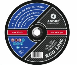 ANDRE TARCZA DO METALU 230 x 2,0mm METAL/INOX ECO LINE A36RBF