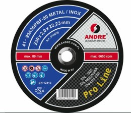 ANDRE TARCZA DO METALU 230 x 2,0mm METAL/INOX PRO LINE 95A36RBF