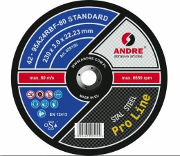 ANDRE TARCZA DO METALU 230 x 3,0mm STANDARD PRO LINE 95A24RBF