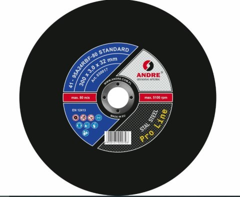 ANDRE TARCZA DO METALU 300 x 3,0mm x 32mm STANDARD PRO LINE 95A24RBF