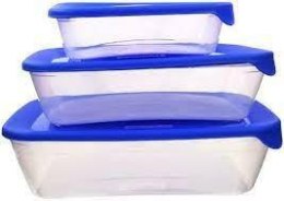 CURVER ZESTAW POJEMNIKÓW FRESH&GO 3szt 0,5/1/2L NIEBIESKI