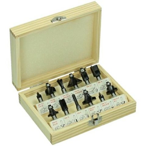 HIKOKI ZESTAW FREZÓW 12szt. UCHWYT 8mm