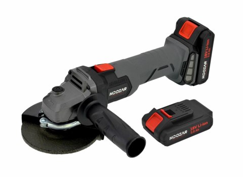 HOOZAR SZLIFIERKA KĄTOWA 125mm 18V 2x2.0Ah AG25BL-D2....