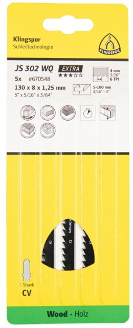 K.BRZESZCZOT DO WYRZYNARKI 100x8x1,25mm JS 302 WQ /5szt.