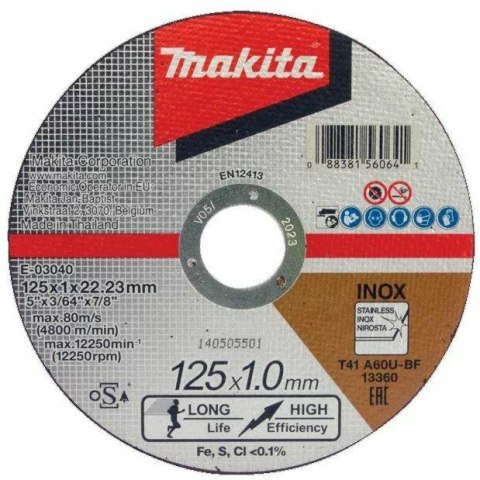 MAKITA TARCZA MET.EXTRA 125*1,0mm