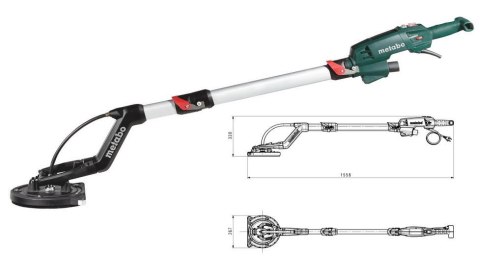 METABO.SZLIFIERKA DO GIPSU LSV 5-225 COMFORT, TELESKOPOWA, WALIZKA,