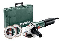 METABO.SZLIFIERKA KĄT.125 /WEQ 1400-125 1400W ELEKTRONIKA +2 TARCZE DIAMENTOWE WALIZKA