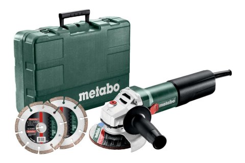 METABO.SZLIFIERKA KĄT.125 /WEQ 1400-125 1400W ELEKTRONIKA +2 TARCZE DIAMENTOWE WALIZKA