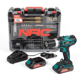 NAC.WKRĘTARKA 20V 2x2,0Ah + AKCESORIA