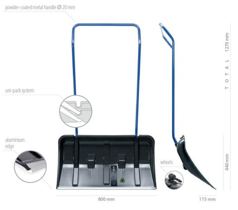 PP.ŁOPATA PODWÓJNA ARCTIC ECO 80cm