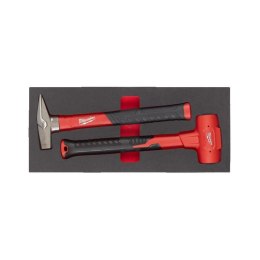 MILWAUKEE WKŁADKA PIANKOWA Z MŁOTKIEM ŚLUSARSKIM I MŁOTKIEM BEZODRZUTOWYM - DO WÓZKÓW NARZĘDZIOWYCH %%%