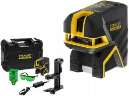 STANLEY LASER KRZYŻOWY FATMAX +5 PUNKTOWY ZIELONY Li-ION 30m