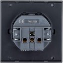 Gniazdo pojedyncze z uziemieniem szare WESA - CC TR 13X