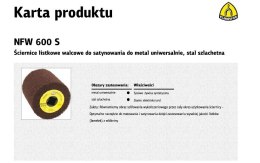 K.ŚCIERNICA NASADZ.WŁOKN.100x100x19 NFW600 VERY FINE KORUND