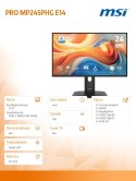 Monitor PRO MP245PHG E14 23.8 cala/LED/FHD/Flat/144Hz/Black