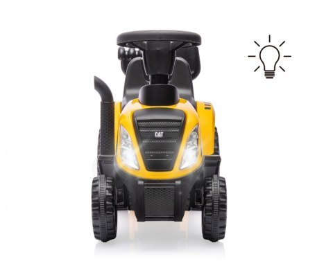 Pojazd CAT Traktor z przyczepą żółty jeździk