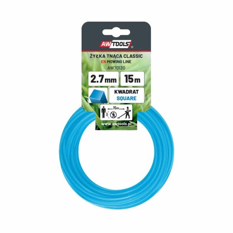 AWTOOLS ŻYŁKA TNĄCA CLASSIC 3,0x15m/ KWADRAT