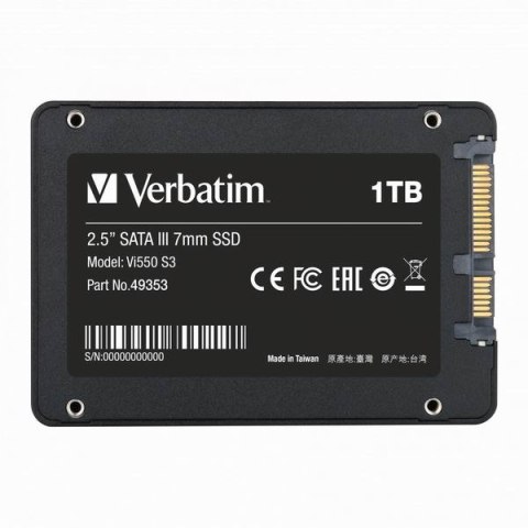 SSD Wewnętrzny Verbatim Vi550, 49353, 1000GB, czarny, SATA III