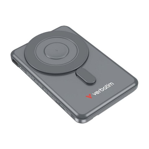Verbatim, Powerbank Charge ,n, Go z dwoma kablami, 5V, ładowanie telefonu, 32251, 5 000mAh, Mocowanie magnetyczne, szara