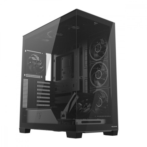 Obudowa PC VOLCANO STELLAR PLUS ARGB MIDI 8F Czarna