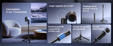 Projektor picoPlay, zestaw: stojak+powerbank