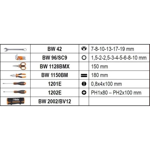 ZESTAW NARZĘDZI W POKROWCU, 20 CZ.
