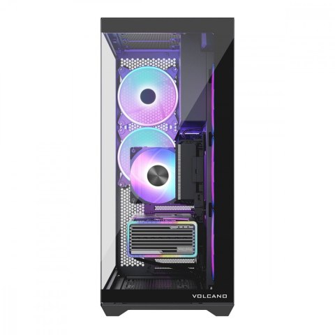 Obudowa Volcano Space XL ARGB Full Tower 5 wentylatorów, czarna