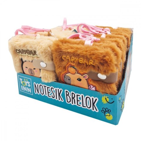 Brelok notesik Kapibara display mix 12 sztuk