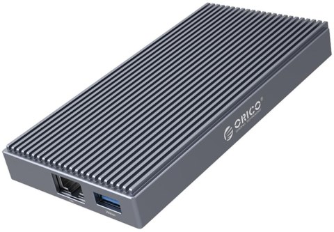 Orico Stacja dokująca z obudową M.2 NVMe, aktywna PD 100W, HDMI 2.0, audio, RJ-45, czytnik kart