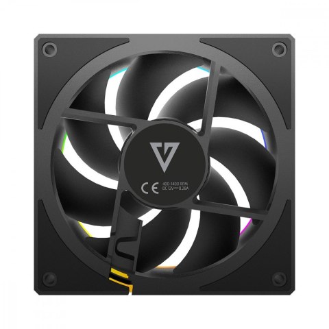 Wentylator VOLCANO LOOP REVERSE ARGB 120 Czarny