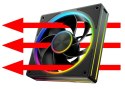 Wentylator VOLCANO LOOP REVERSE ARGB 120 Czarny