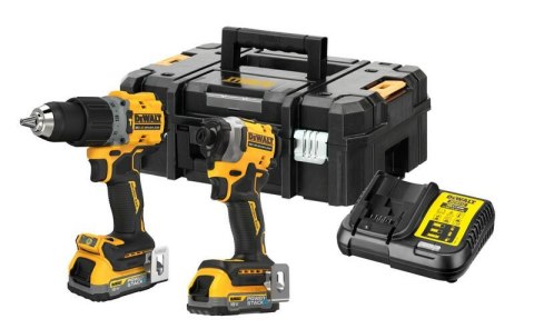 DEWALT ZESTAW COMBO 18V WKĘTARKA UDAROWA DCD805 + ZAKRĘTARKA DCF850 2x1,7Ah POWERSTACK DCK2050E2T