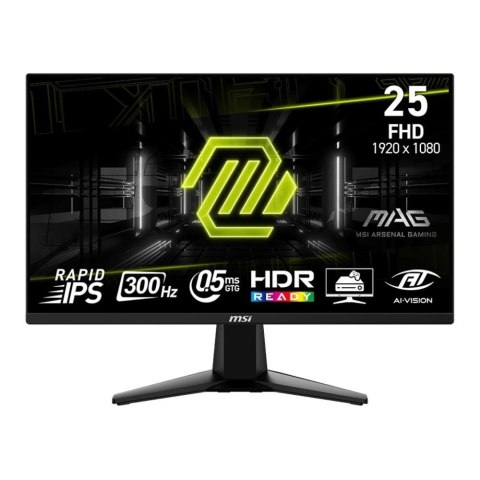 Monitor MSI 24,5" MAG 255XF Rapid IPS FHD 300Hz 2xHDMI DP