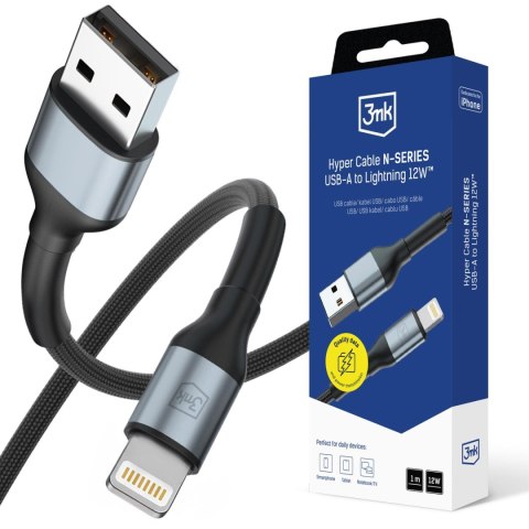 Kabel USB 3mk Hyper Cable N-SERIES USB-A to Lightning 12W 5V/2.4A 1m