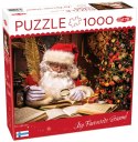 Puzzle 1000 elementów Święty Mikołaj w swoim domu