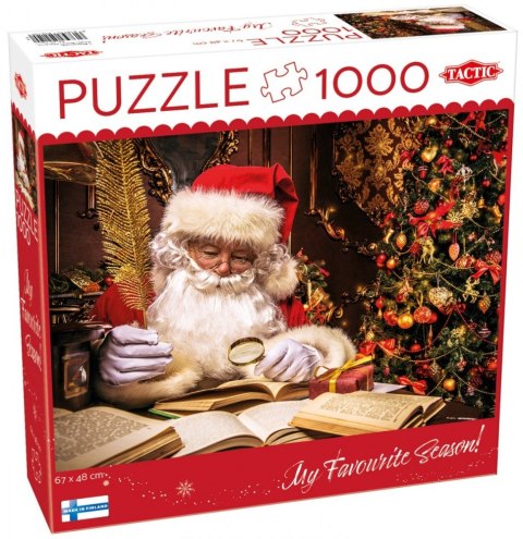 Puzzle 1000 elementów Święty Mikołaj w swoim domu