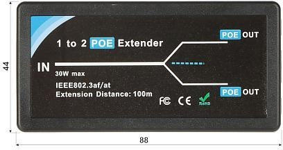 SWITCH POE / EXTENDER PFT1320 3-PORTOWY