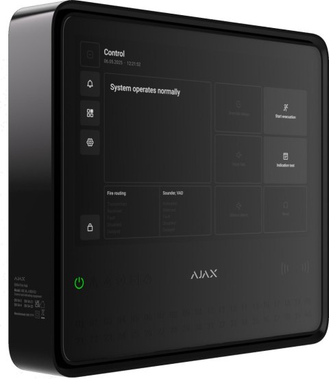 Ajax EN54 Fire Hub Jeweller - black