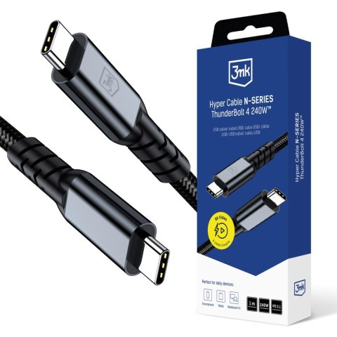 Kabel USB 3mk Hyper Cable N-SERIES ThunerBolt 4 240W 48V/5A 40Gb/s 8K60Hz 1m