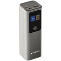 Verbatim, Power bank z wyświetlaczem TFT, Charge ,n, Go, 32269, 27000mAh, szara