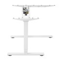 Powerton ERGO EDGE Stelaż rama biurka narożnego z elektryczną regulacją wysokości 125 kg nośność, biały