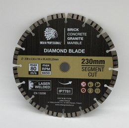 TARCZA DIAMENTOWA 230mm 25,4/22,23 SEGMENT TURBO CUT INDIAN PROFESSIONAL