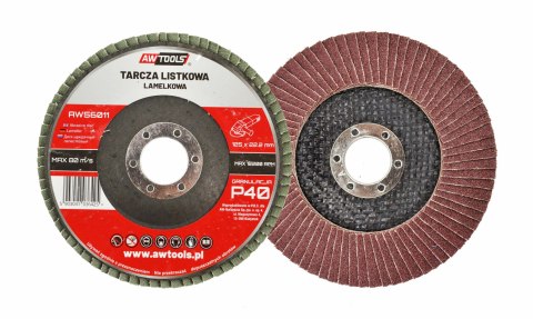 AWTOOLS ŚCIERNICA LISTKOWA 125x22,22mm P 150
