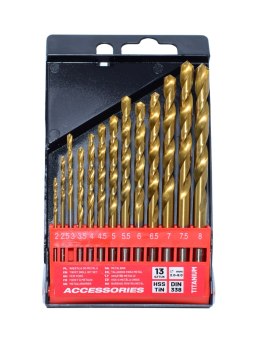 AWTOOLS WIERTŁO METAL TYTAN KPL. 13szt./2-8,0mm/