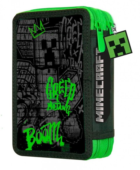 Piórnik dwukomorowy z wyposażeniem Minecraft