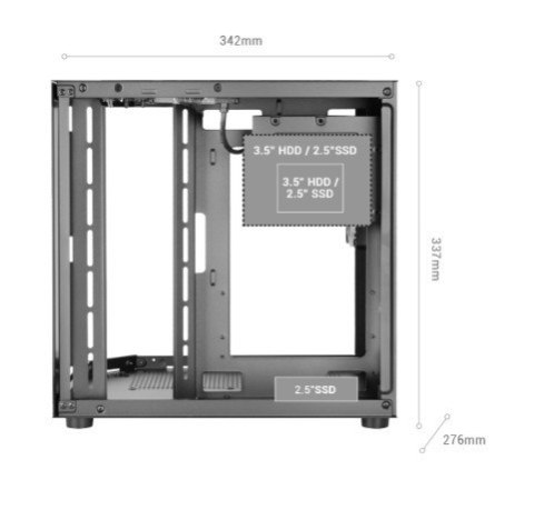 Obudowa MARS MC-3TLITE BLACK mATX
