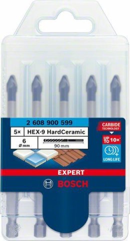 BOSCH WIERTŁO HEX-9 HARD CERAMIC ZESTAW 5szt. (5x6mm) EXPERT