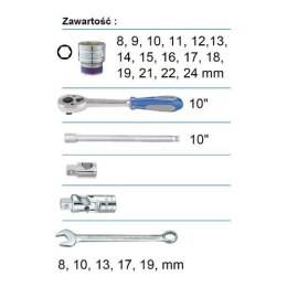 KT ZESTAW KLUCZY 24el. 1/2